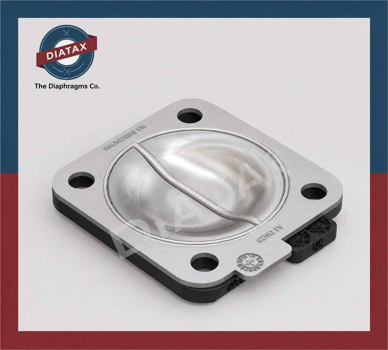 PTFE Bonded Replacement Diaphragm for Saunders Type A Process Valve